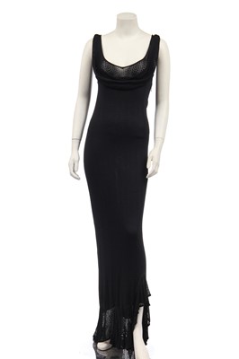 Lot 153 - A John Galliano black knitted viscose dress, 'Haute Bohemia' collection Spring-Summer 1998