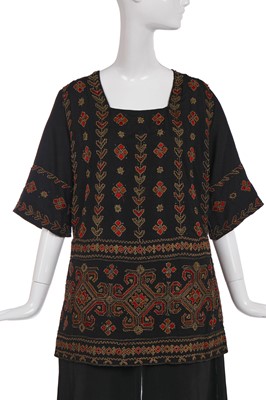 Lot 233 - A rare and important Chanel couture tunic, embroidered by Kitmir, 1922
