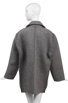 Lot 513 - A Martin Margiela grey felt-wool 'Flat' coat,  Autumn-Winter 1998-99
