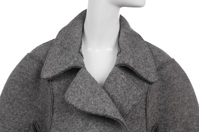 Lot 513 - A Martin Margiela grey felt-wool 'Flat' coat,  Autumn-Winter 1998-99