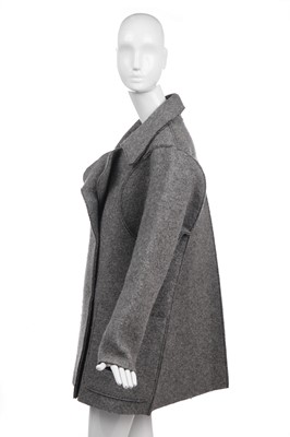 Lot 513 - A Martin Margiela grey felt-wool 'Flat' coat,  Autumn-Winter 1998-99