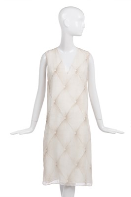 Lot 523 - A Martin Margiela trompe-l'oeil 'Chesterfield' print chiffon dress, Autumn-Winter 2004-05