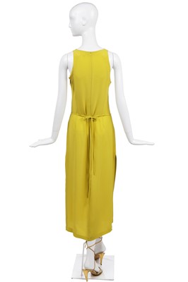 Lot 473 - A Tom Ford for Gucci chartreuse silk dress, probably Spring-Summer 1996