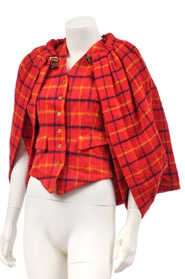 Lot 232 - A Vivienne Westwood waistcoat and capelet, 'Time Machine' collection, Autumn-Winter 1988-89