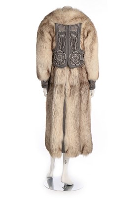 Lot 238 - A Bill Gibb fox fur coat, Autumn-Winter 1977,...