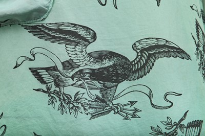 Lot 234 - A Helen Robinson for PX turquoise printed silk dress, early 1980s