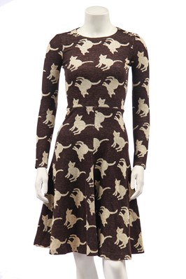 Lot 302 - A Biba cat-weave jersey dress, 1972