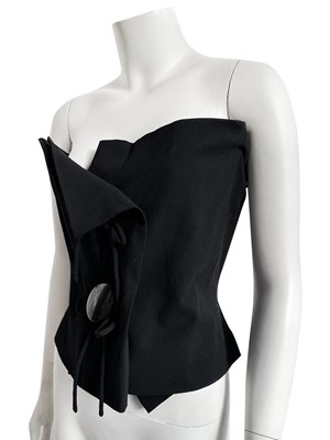 Lot 161 - A Vivienne Westwood black wool-crêpe corsetted bodice, 'Dressed to Scale' collection, Autumn-Winter 1998/99