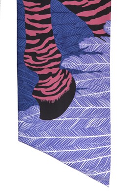 Lot 53 - An Hermès printed silk maxi Twilly, modern