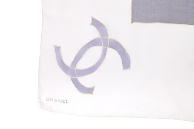 Lot 18 - A Chanel  printed chiffon scarf, 1980s