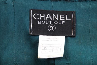 Lot 21 - A Chanel bottle-green tweed jacket, Autumn-Winter 1997-98