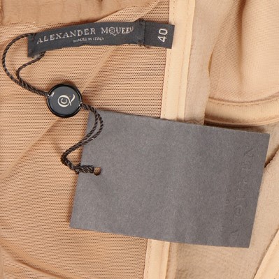 Lot 241 - An Alexander McQueen beige chiffon cocktail...