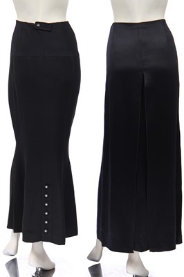 Lot 24 - Two Chanel black full-length skirts, 1996 & 1999