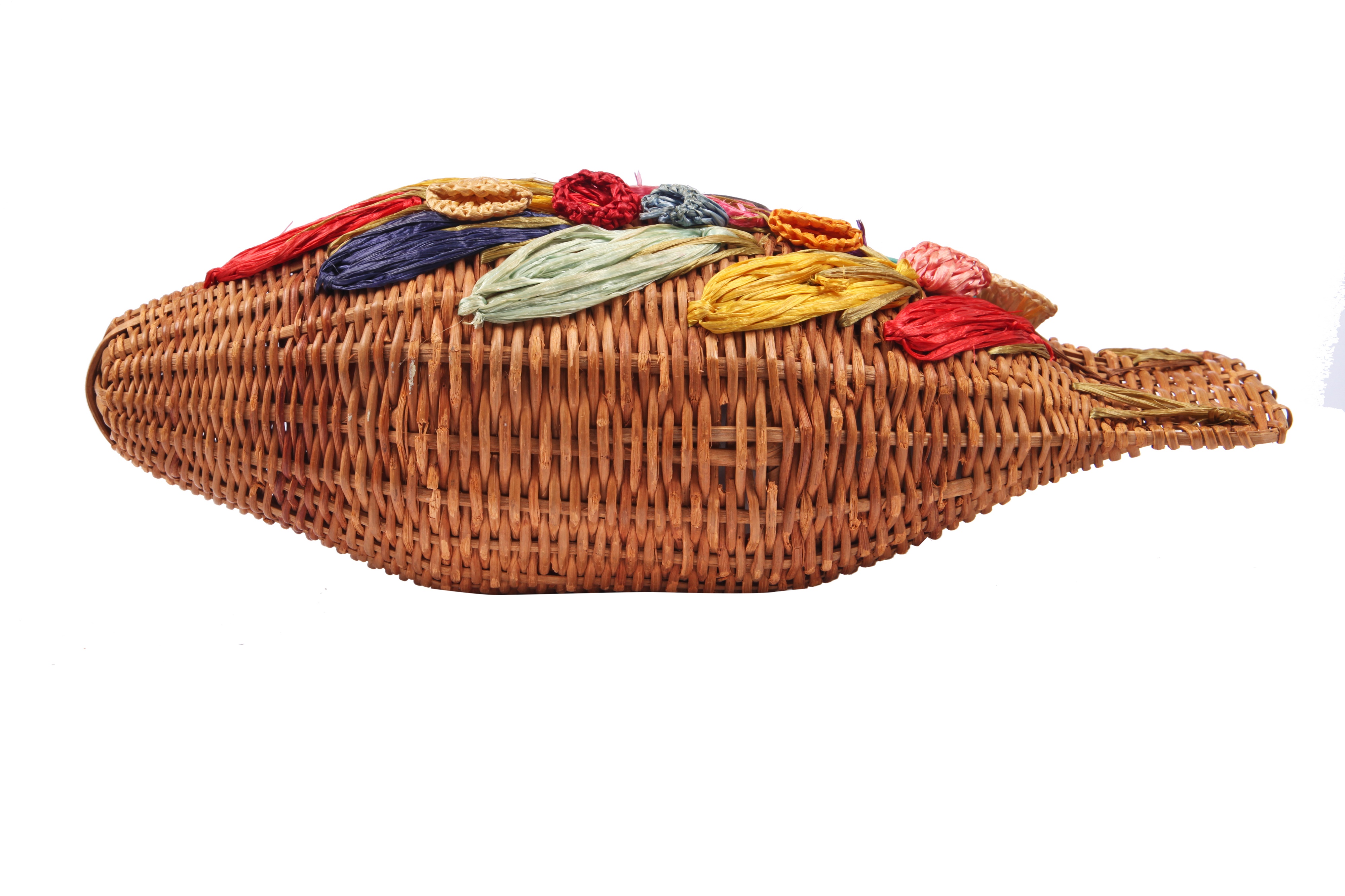 Lot 393 A rare frogshaped wicker novelty handbag,