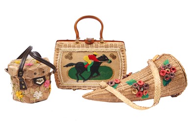 Lot 395 - Five novelty handbags, 1950s-60s