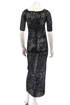 Lot 164 - A Vivienne Westwood flocked tulle corset dress, Autumn-Winter, 1992-93
