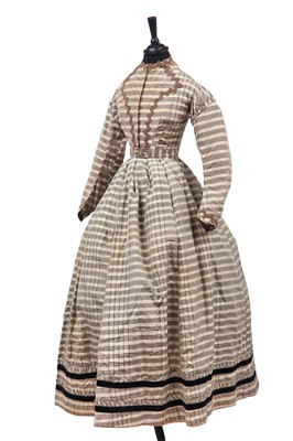 Lot 515 - A striped silk dress, circa 1868