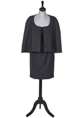 Lot 453 - A rare Vivienne Westwood grey wool corseted bodice and cape, Pagan V, Spring-Summer, 1990