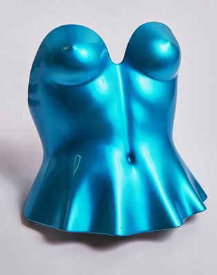 Lot 526 - A rare Issey Miyake moulded acrylic 'Plastic Body' breastplate, Autumn-Winter, 1980-81