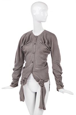 Lot 373 - A John Galliano grey viscose crêpe top, 'The Rose' collection, Autumn-Winter 1987-88