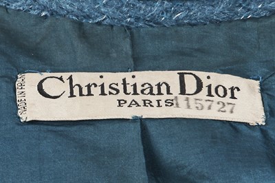 Lot 300 - A Christian Dior by Marc Bohan couture blue bouclé suit, Autumn-Winter 1962