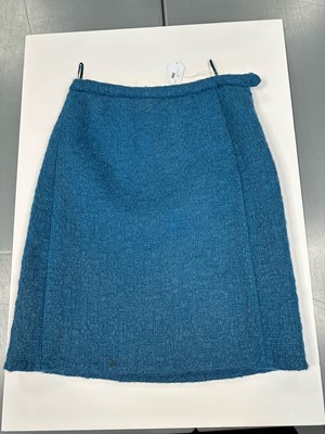 Lot 300 - A Christian Dior by Marc Bohan couture blue bouclé suit, Autumn-Winter 1962