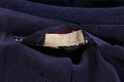 Lot 381 - A Marcel Rochas couture navy wool double-breasted coat, early 1950s