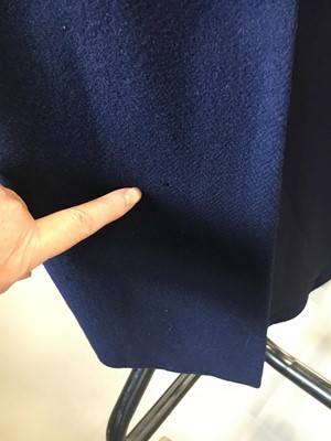 Lot 381 - A Marcel Rochas couture navy wool double-breasted coat, early 1950s