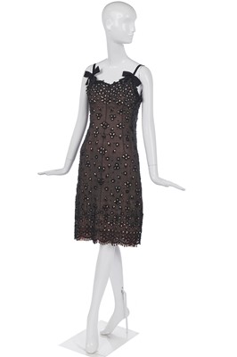 Lot 274 - A Balenciaga couture beaded black organza evening dress, circa 1967