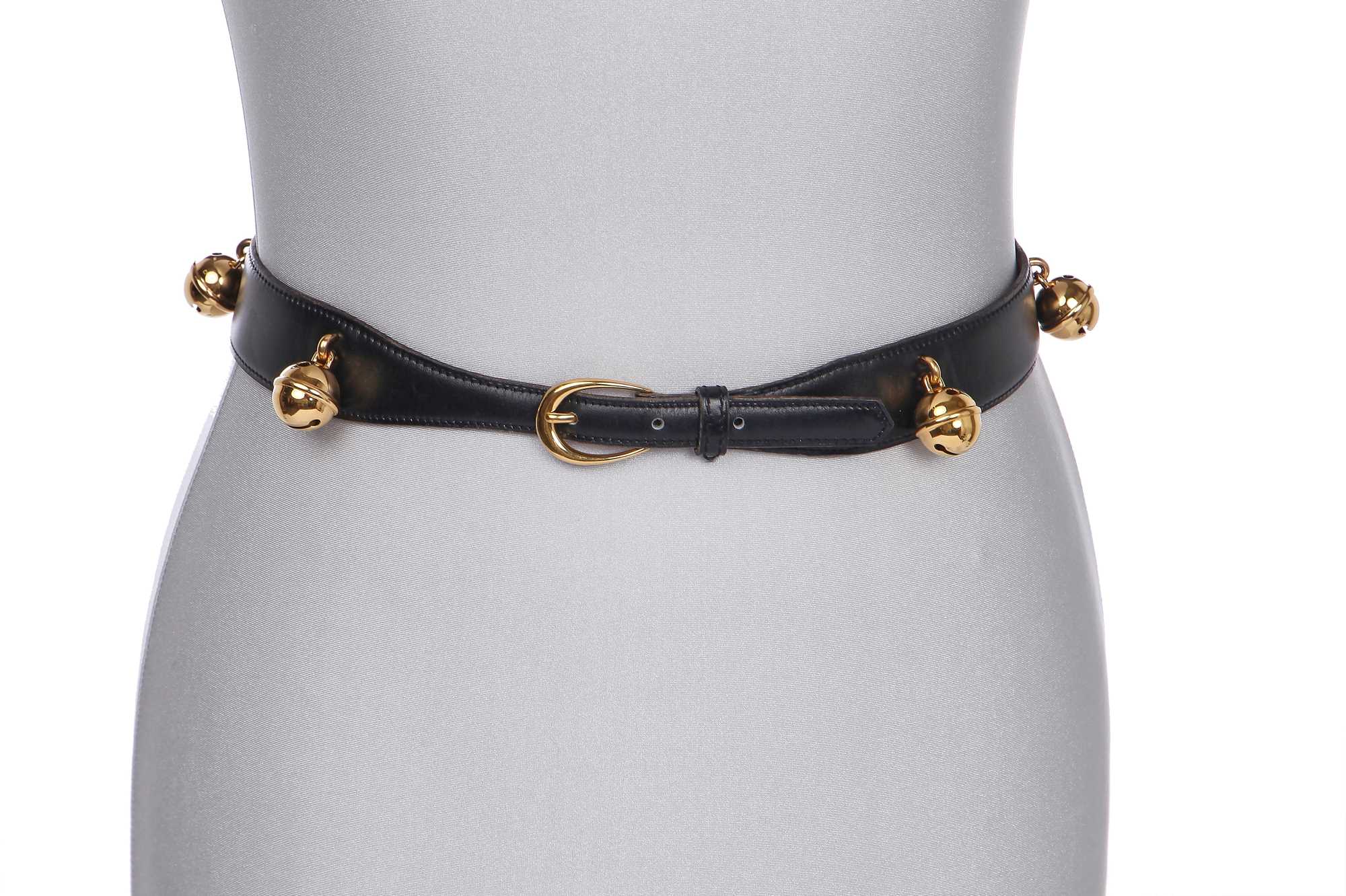 Lot 188 - An unusual Hermès leather 'bell' belt, 1993