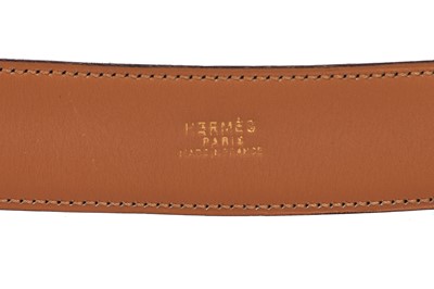 Lot 188 - An unusual Hermès leather 'bell' belt, 1993