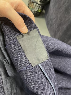 Lot 273 - A Balenciaga couture navy bouclé wool suit, circa 1966