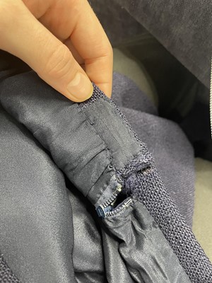 Lot 273 - A Balenciaga couture navy bouclé wool suit, circa 1966