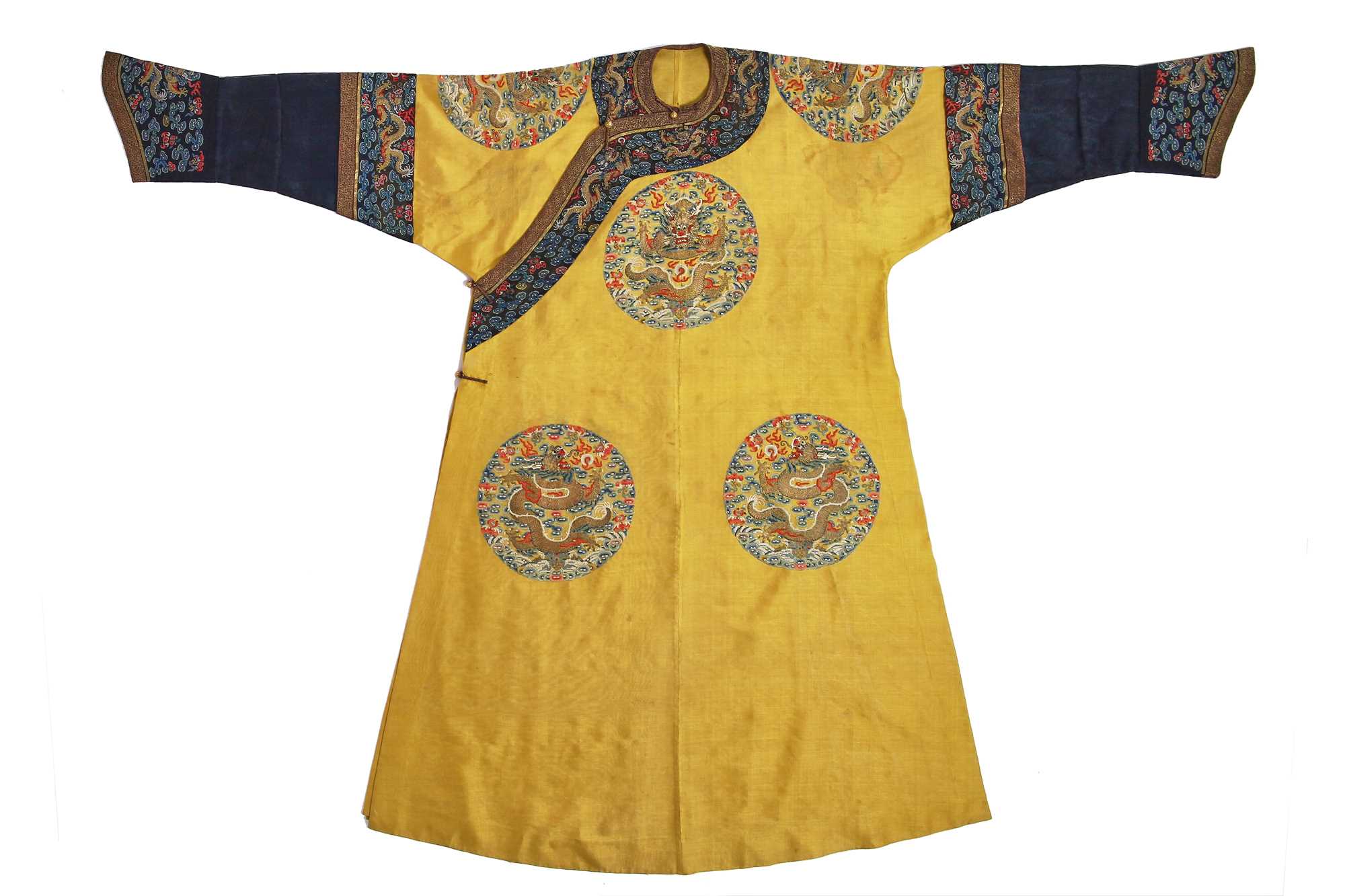 Lot 557 - A fine and rare Imperial women's summer dragon robe, longpao, Chinese, late 19th century