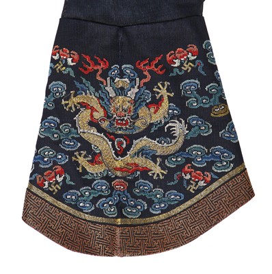 Lot 557 - A fine and rare Imperial women's summer dragon robe, longpao, Chinese, late 19th century