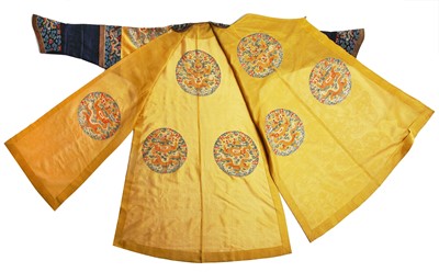 Lot 557 - A fine and rare Imperial women's summer dragon robe, longpao, Chinese, late 19th century