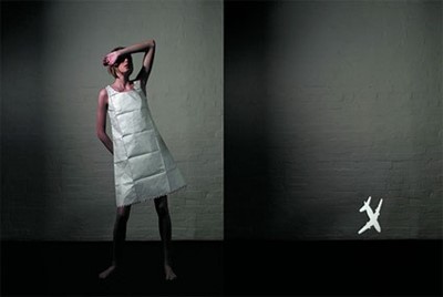 Lot 471 - A rare limited edition Hussein Chalayan Airmail paper dress, 1999