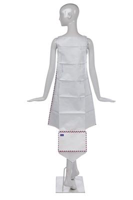 Lot 471 - A rare limited edition Hussein Chalayan Airmail paper dress, 1999