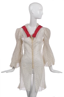 Lot 441 - A John Galliano ivory organza cut-work dress and jacket, 'L'Ecole de Danse' collection, Spring-Summer 1996