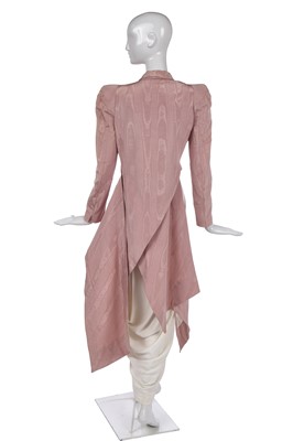 Lot 438 - A rare John Galliano blush-pink moiré faille tailcoat, 'Misia Diva (Pin Up)' collection, Spring-Summer 1995