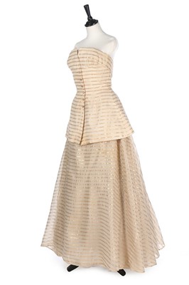 Lot 251 - A Jean Dessès couture organza ballgown, early...