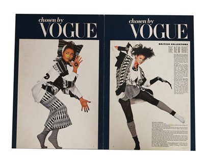 Lot 223 - Hilde Smith fabrics for BodyMap : 'Cat in the hat takes a rumble with techno fish', Autumn-Winter 1984