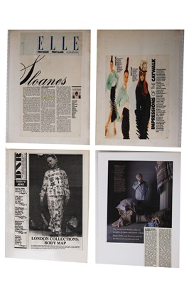 Lot 398 - Hilde Smith fabrics for BodyMap, 'Is a Comet a star...a moon... a sun...Aura Racoon', Spring-Summer, 1986