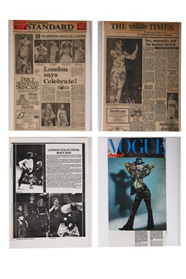 Lot 398 - Hilde Smith fabrics for BodyMap, 'Is a Comet a star...a moon... a sun...Aura Racoon', Spring-Summer, 1986