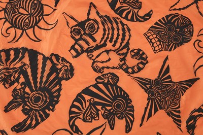 Lot 232 - Hilde Smith fabrics for BodyMap, 'Is a Comet a star...a moon... a sun...Aura Racoon', Spring-Summer 1986