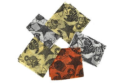 Lot 232 - Hilde Smith fabrics for BodyMap, 'Is a Comet a star...a moon... a sun...Aura Racoon', Spring-Summer 1986