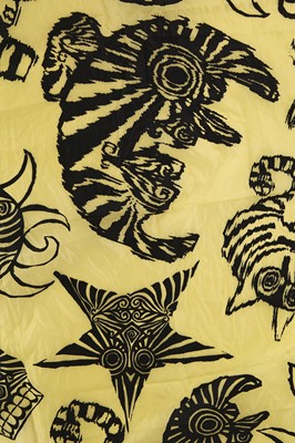 Lot 232 - Hilde Smith fabrics for BodyMap, 'Is a Comet a star...a moon... a sun...Aura Racoon', Spring-Summer 1986