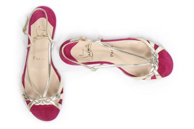Lot 19 - Three pairs of Christian Louboutin shoes,...