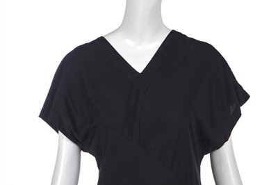 Lot 372 - A John Galliano black bias-cut viscose dress, 'Panniers' collection, Spring-Summer 1987