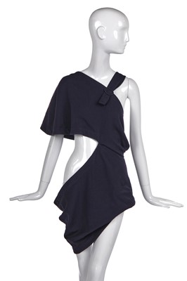 Lot 387 - A John Galliano blue gabardine tunic, 'Nancy Cunard' collection, Autumn-Winter 1989-90